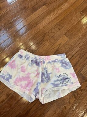 Womens Stone Harbor Tie-Dye Lounge Shorts - Pink & Lavender